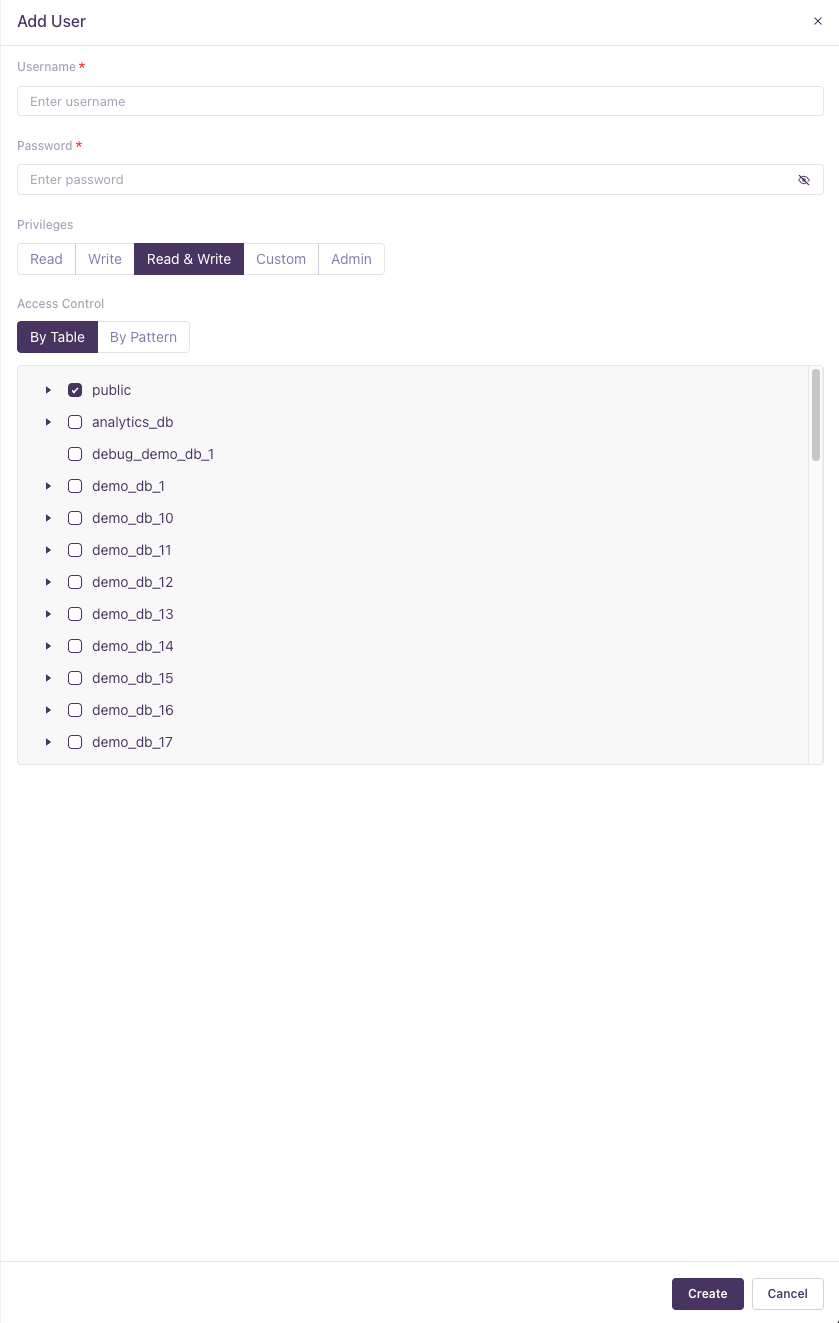 login page