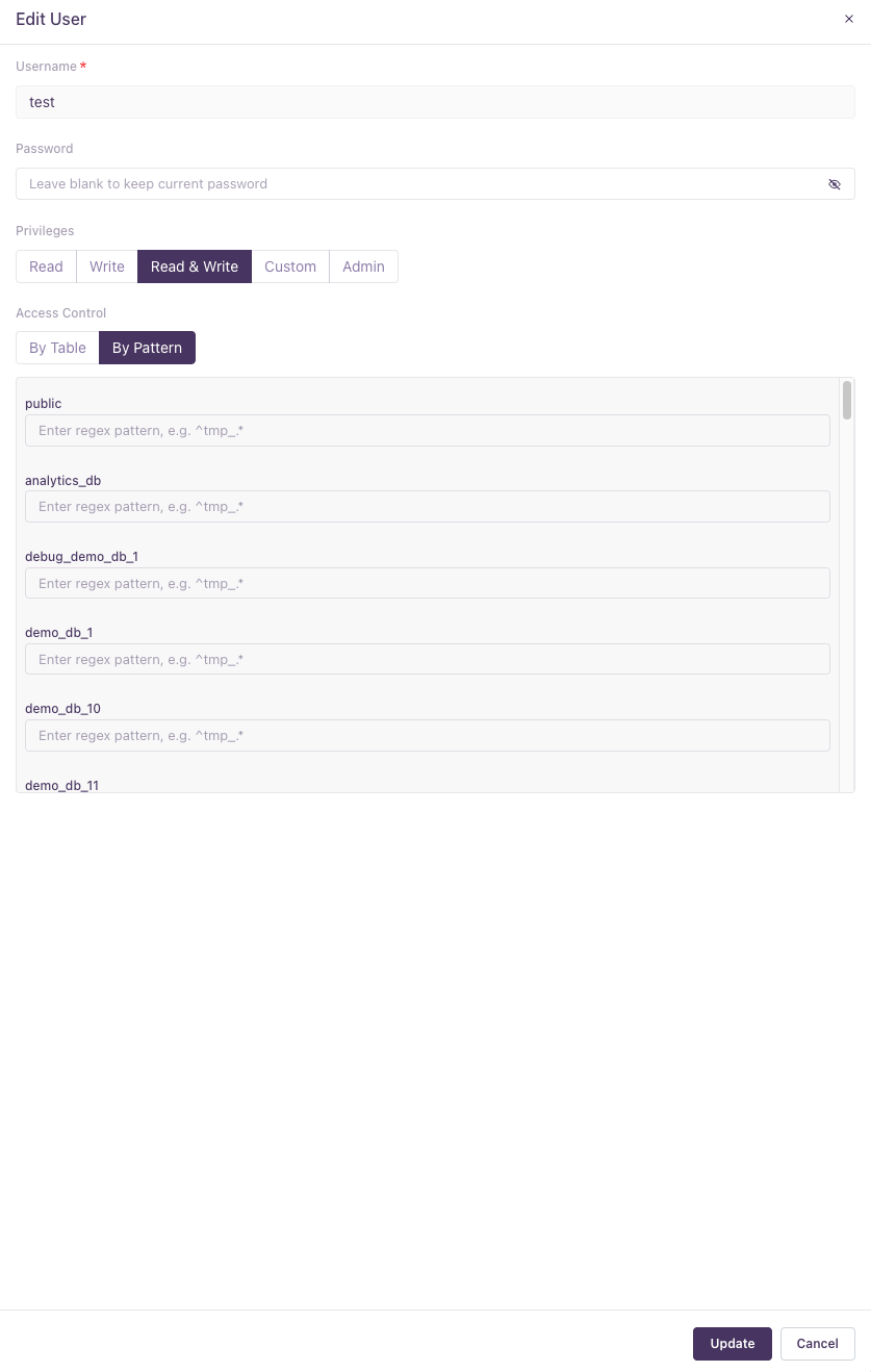 login page